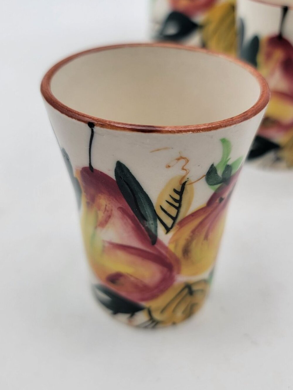Vintage Nasco Hand-Painted Pitcher 3 Cup Set Floral Design Ceramic Made In Japan - Picture 6 of 16